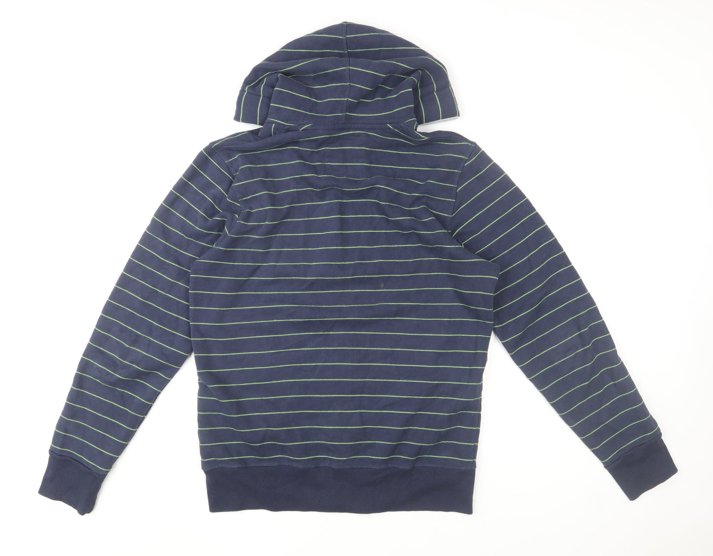 Ted Baker Men's Blue Striped Hoodie Jacket Size L Track Style Full Zip