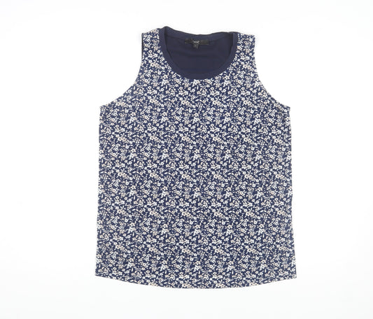Next Women’s Blue Floral Sleeveless Tank Top Size 8