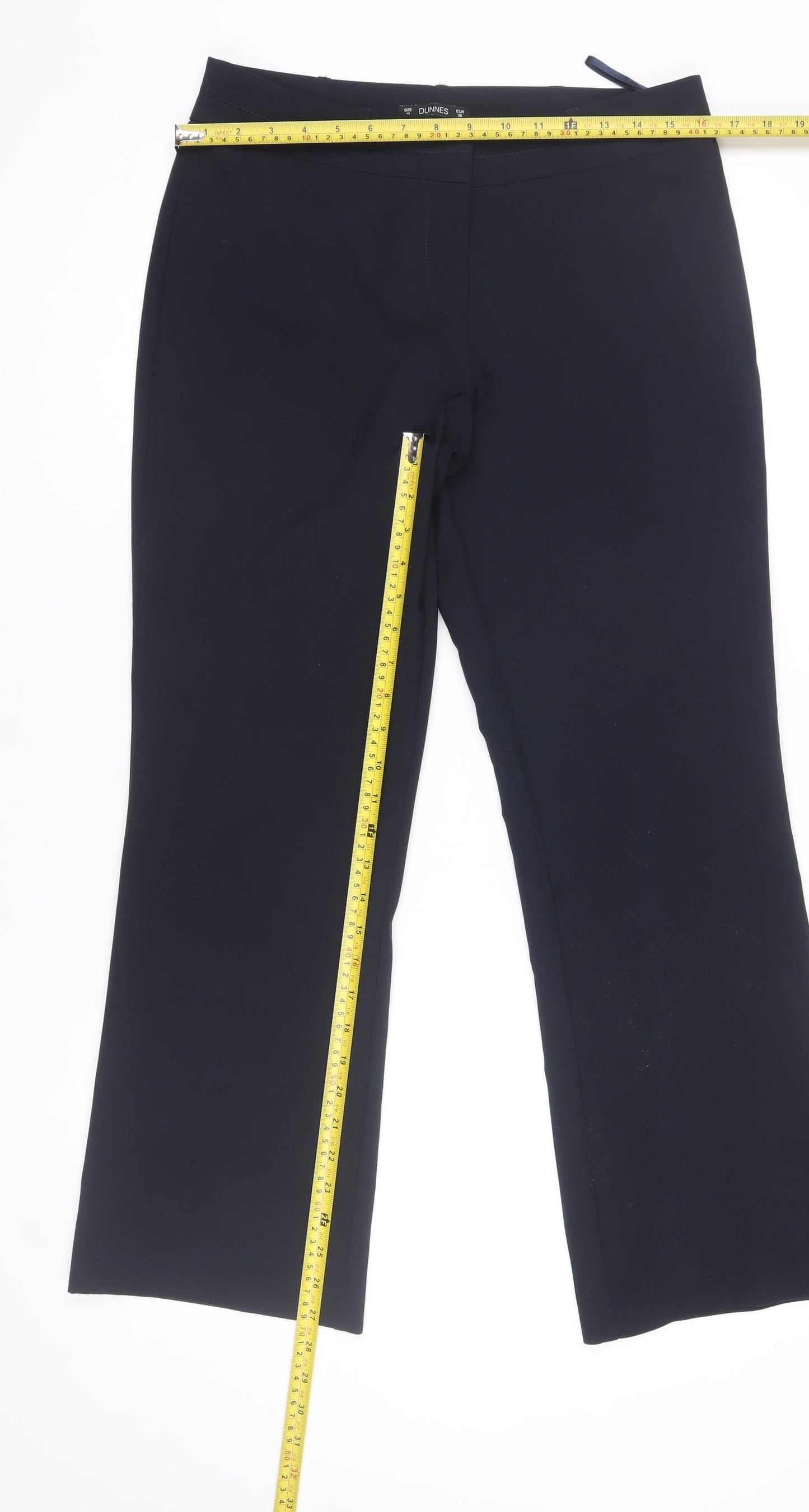 Dunnes Womens Black Size 10 Straight Leg Dress Pants