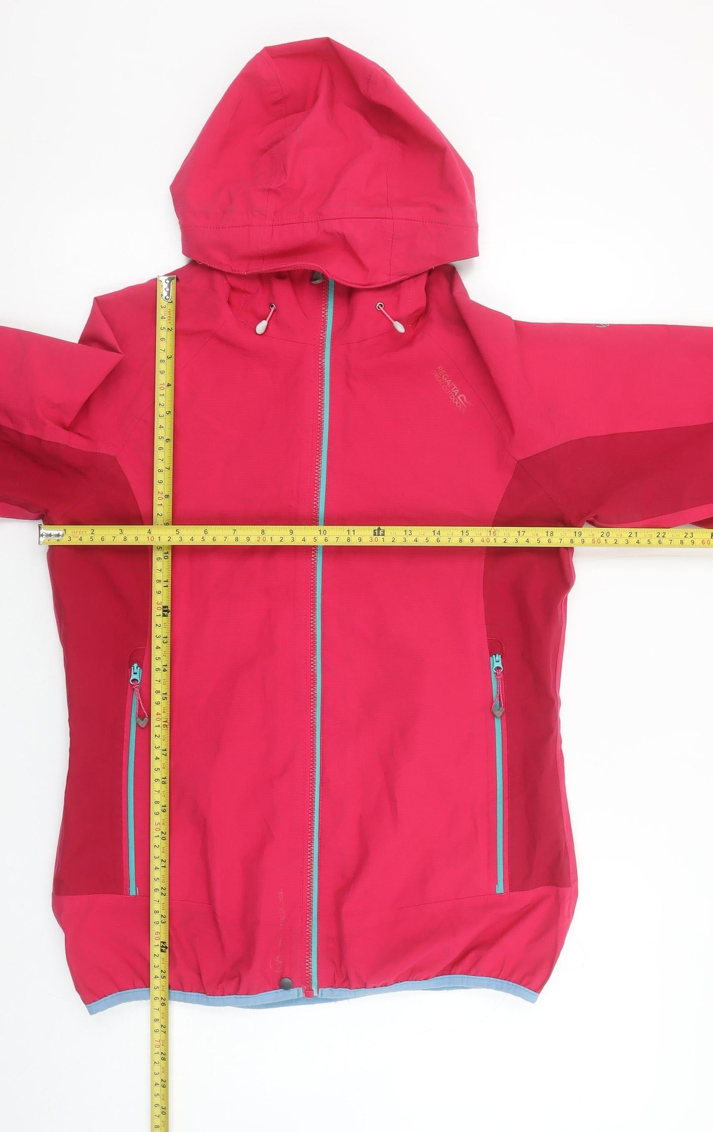 Regatta Womens Pink Waterproof Hooded Rain Jacket Size 10