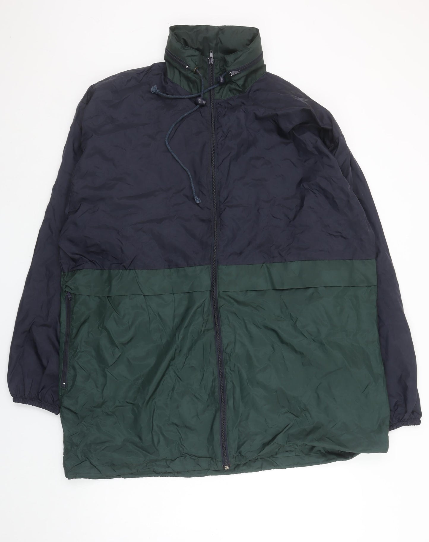New Territories Men's Green XL Windbreaker Jacket Lightweight Outdoor Style