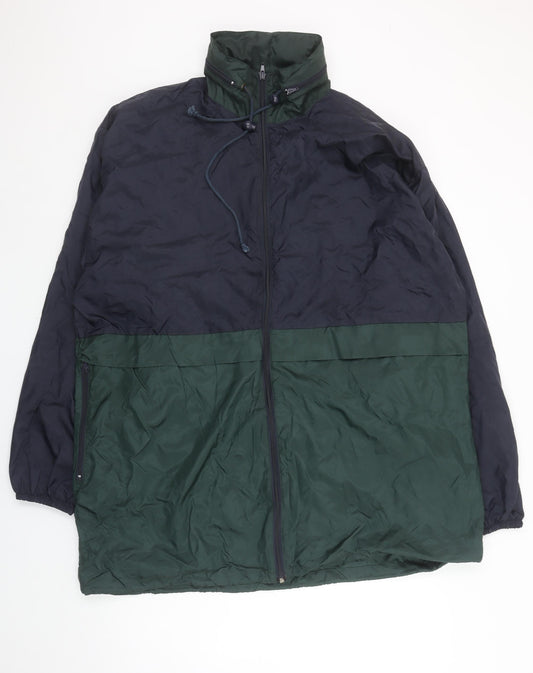 New Territories Men's Green XL Windbreaker Jacket Lightweight Outdoor Style