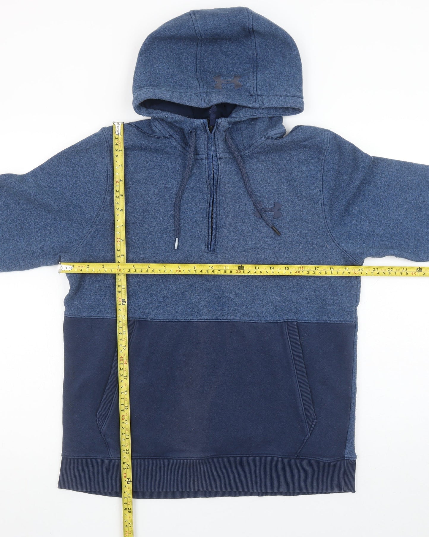 Under Armour Men Blue M ColdGear 1/4 Zip Pullover Hoodie
