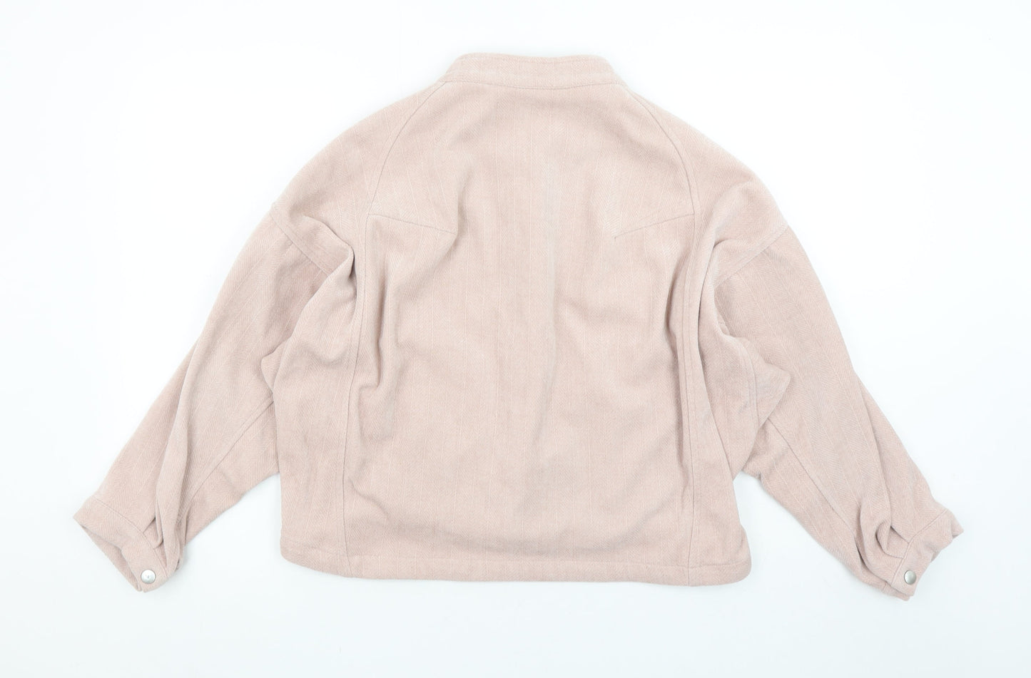 Yarou Women's Beige Cropped Button Jacket Size M Classic Lightweight