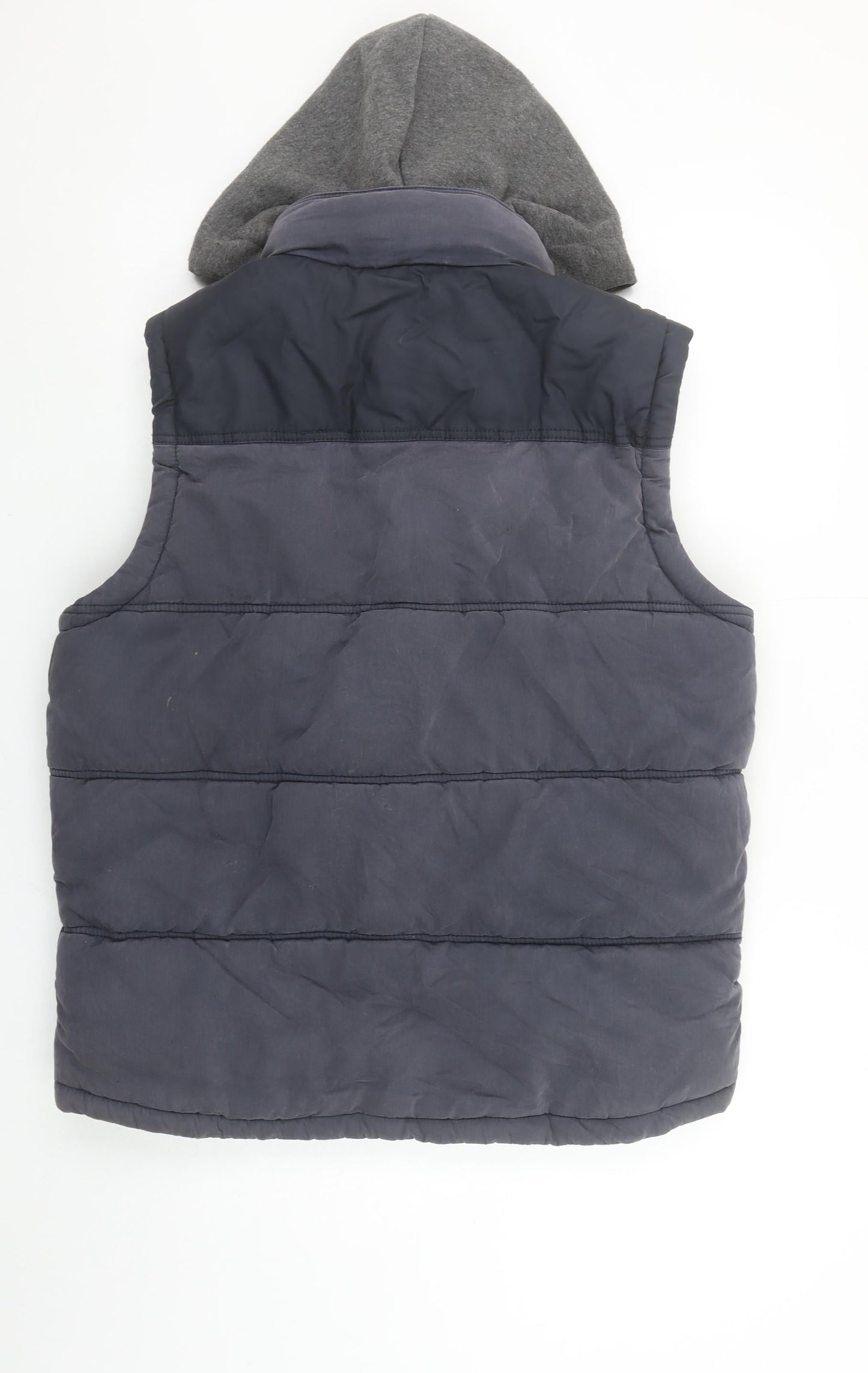 St. George by Duffer Men's Blue Hooded Padded Bodywarmer Size M