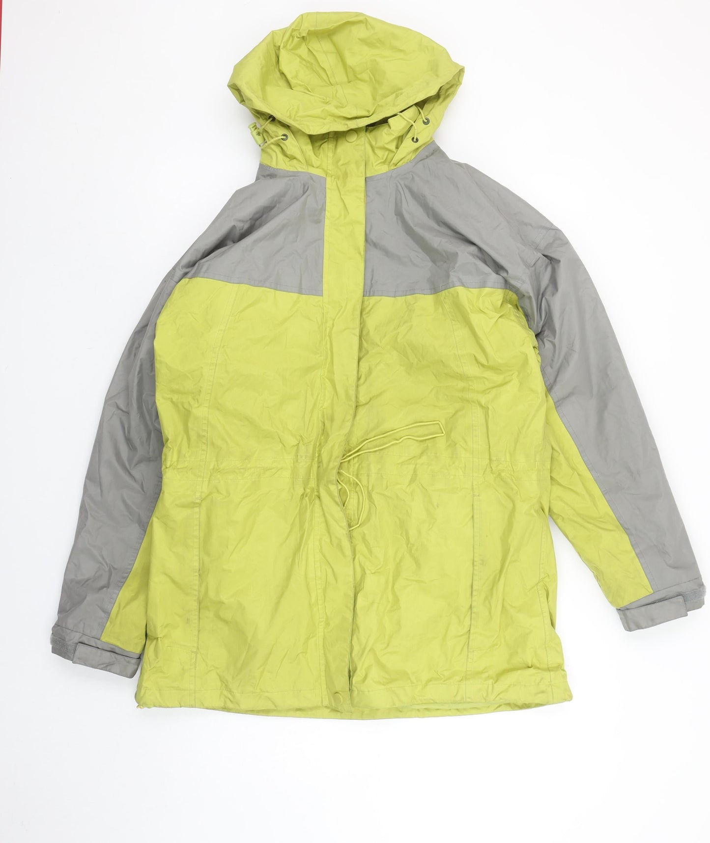 Being Casual Women Green Grey Size 12 Hooded Water Resistant Jacket