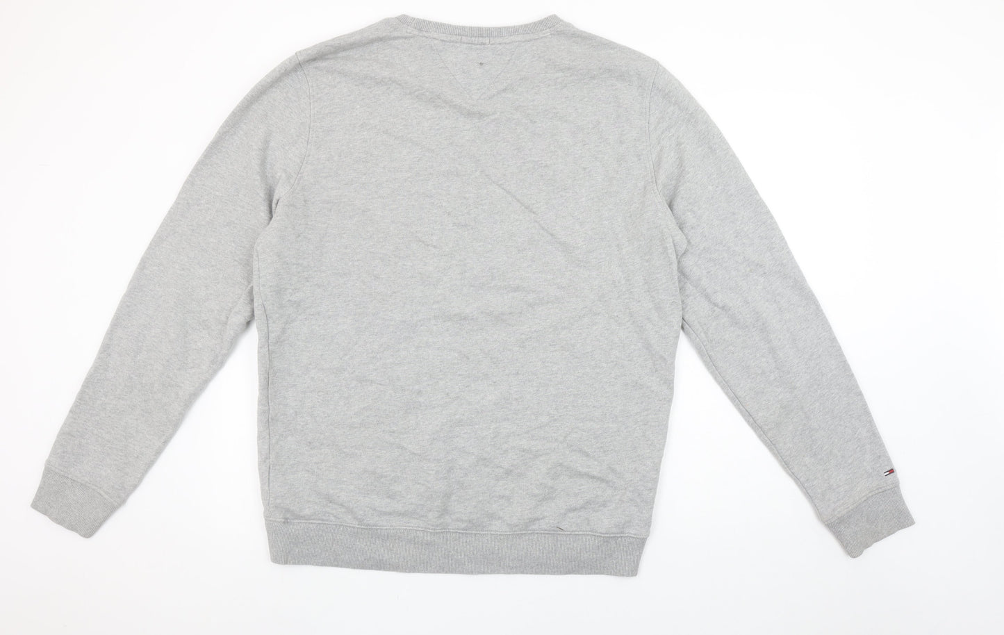 Tommy Jeans Men's Grey XL Regular Fit Logo Sweatshirt