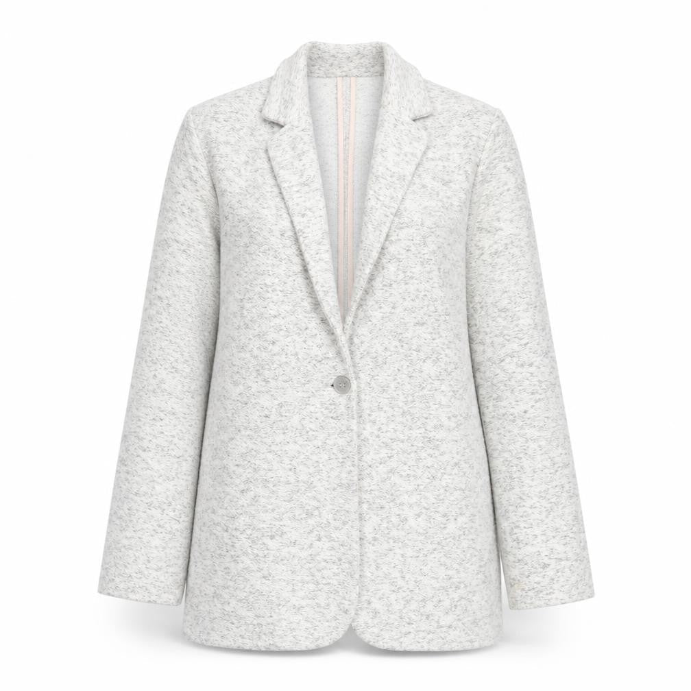 Miss Selfridge Women’s Grey Knit Blazer Jacket Size 10 Single-Breasted