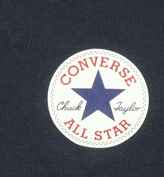 Converse Boys Blue Full Zip Hoodie XL 13-15 Years Cotton Blend All Star
