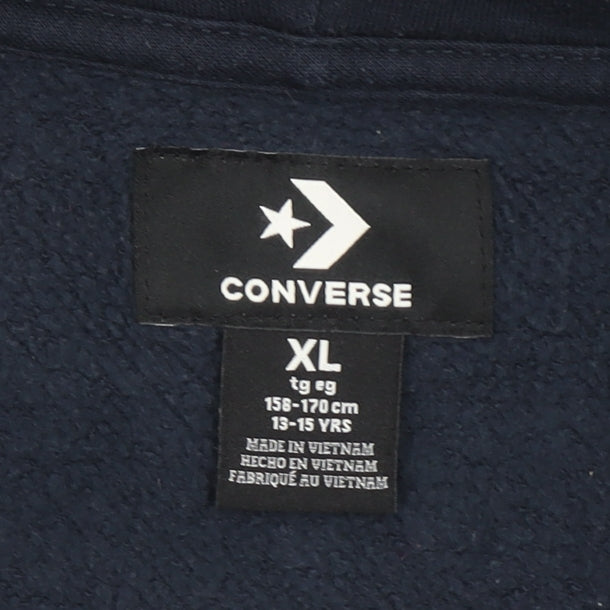Converse Boys Blue Full Zip Hoodie XL 13-15 Years Cotton Blend All Star