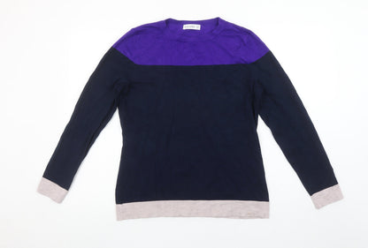 Additional front view of Gallery Women’s Multicoloured Crew Neck Knit jumper, size M