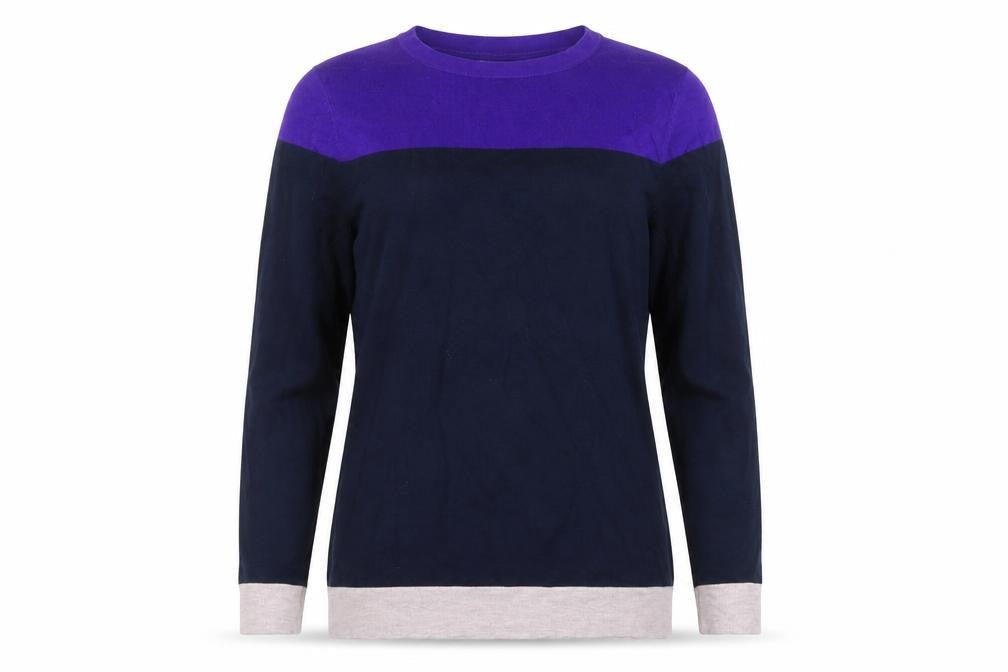 Gallery Women’s Multicoloured Crew Neck Knit Pullover Jumper Size M