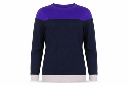 Front view of Gallery Women’s Multicoloured Crew Neck Knit jumper, size M