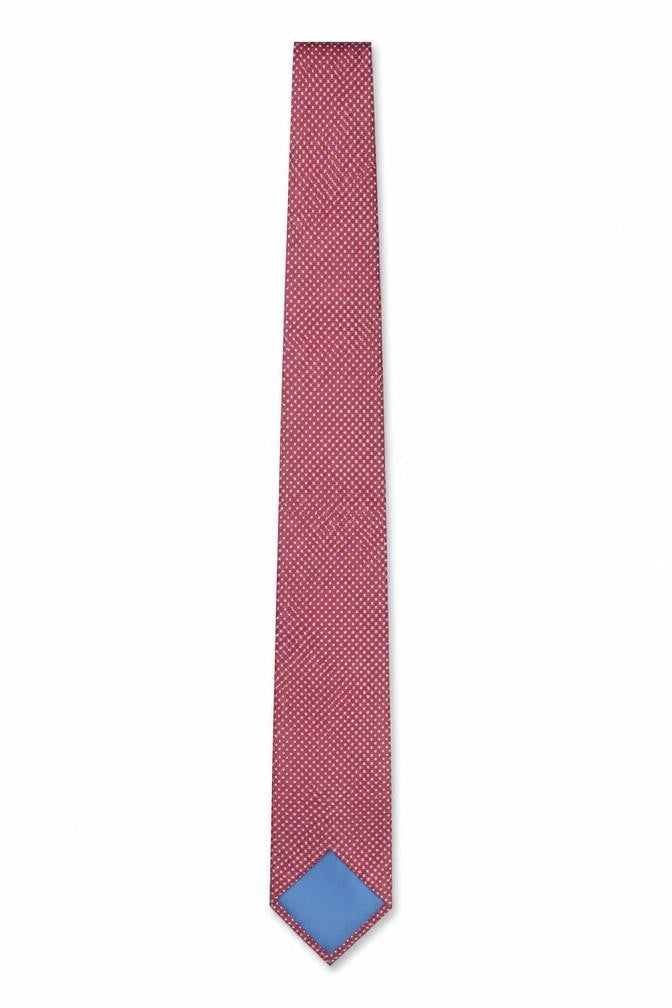 Marks & Spencer Men Red Geometric Slim Silk Tie One Size