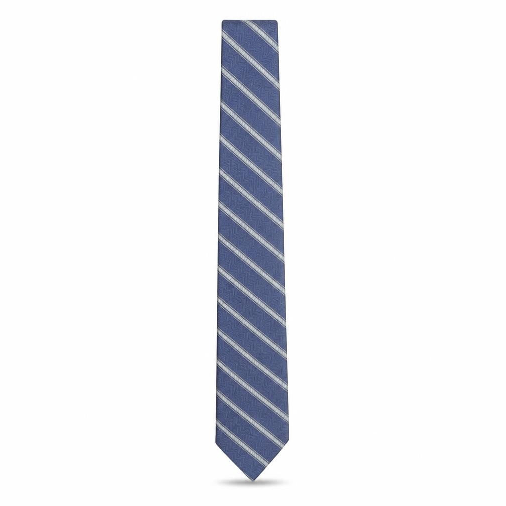 Tom Hagan Men's Blue Striped Slim Tie Polyester One Size