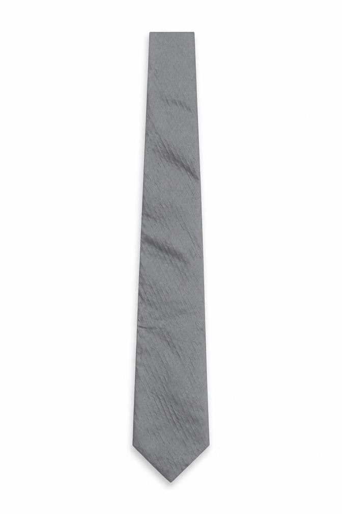 Reiss Men’s Grey Silk Slim Tie Made in Italy One Size