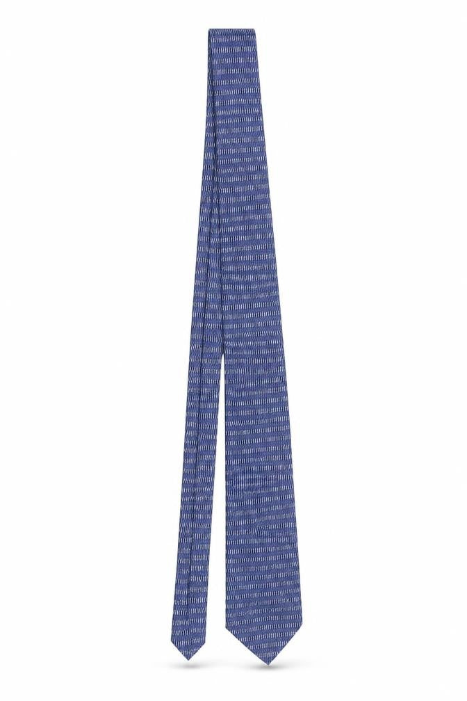 Savatini Men's Blue Geometric Slim Tie 100% Polyester