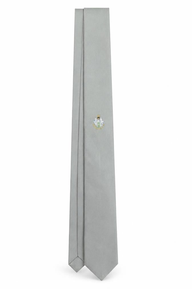 Filaspun Limited Men's Grey Embroidered Slim Tie