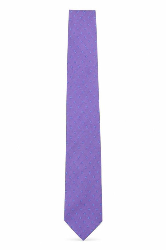 Lloyd Attree & Smith Men's Purple Polka Dot Pointed Tie - One Size Polyester