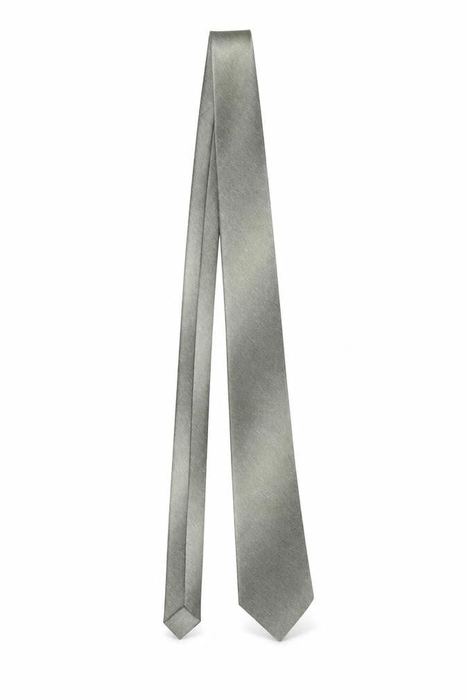 Greenwoods Mens Grey Slim Tie Woven 100% Polyester Made in Britain