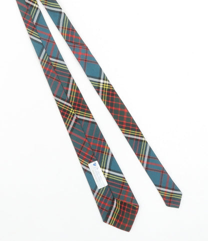 Back view of William Turner boys’ multicoloured plaid school uniform tie