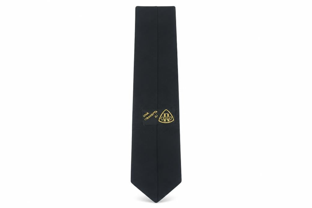 Roma Men's Black Slim Tie Elegant Italian Designer Style