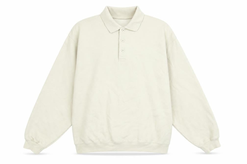 Country Trader Women’s Beige Henley Sweatshirt M Cotton Blend