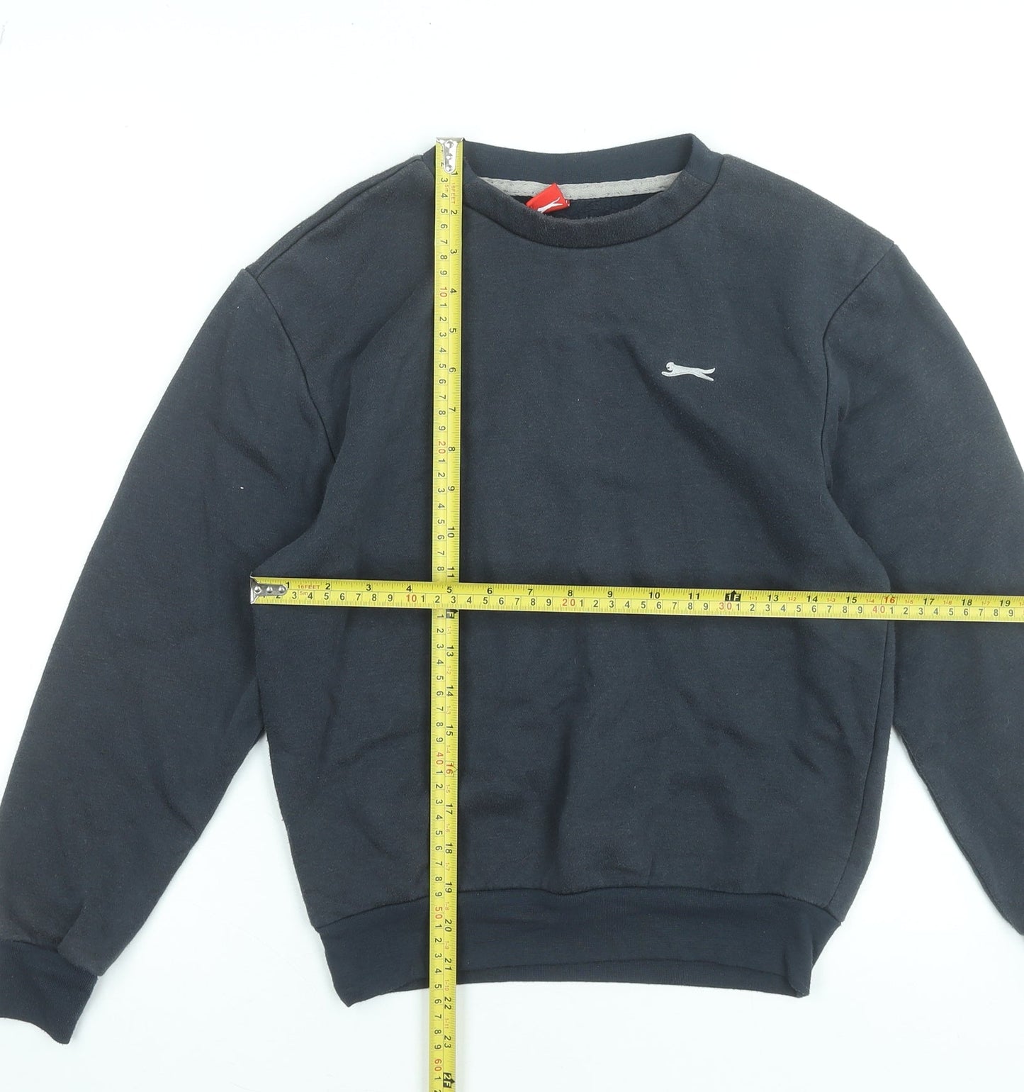 Slazenger Boys Black Crew Neck Pullover Sweatshirt 9-10 Years