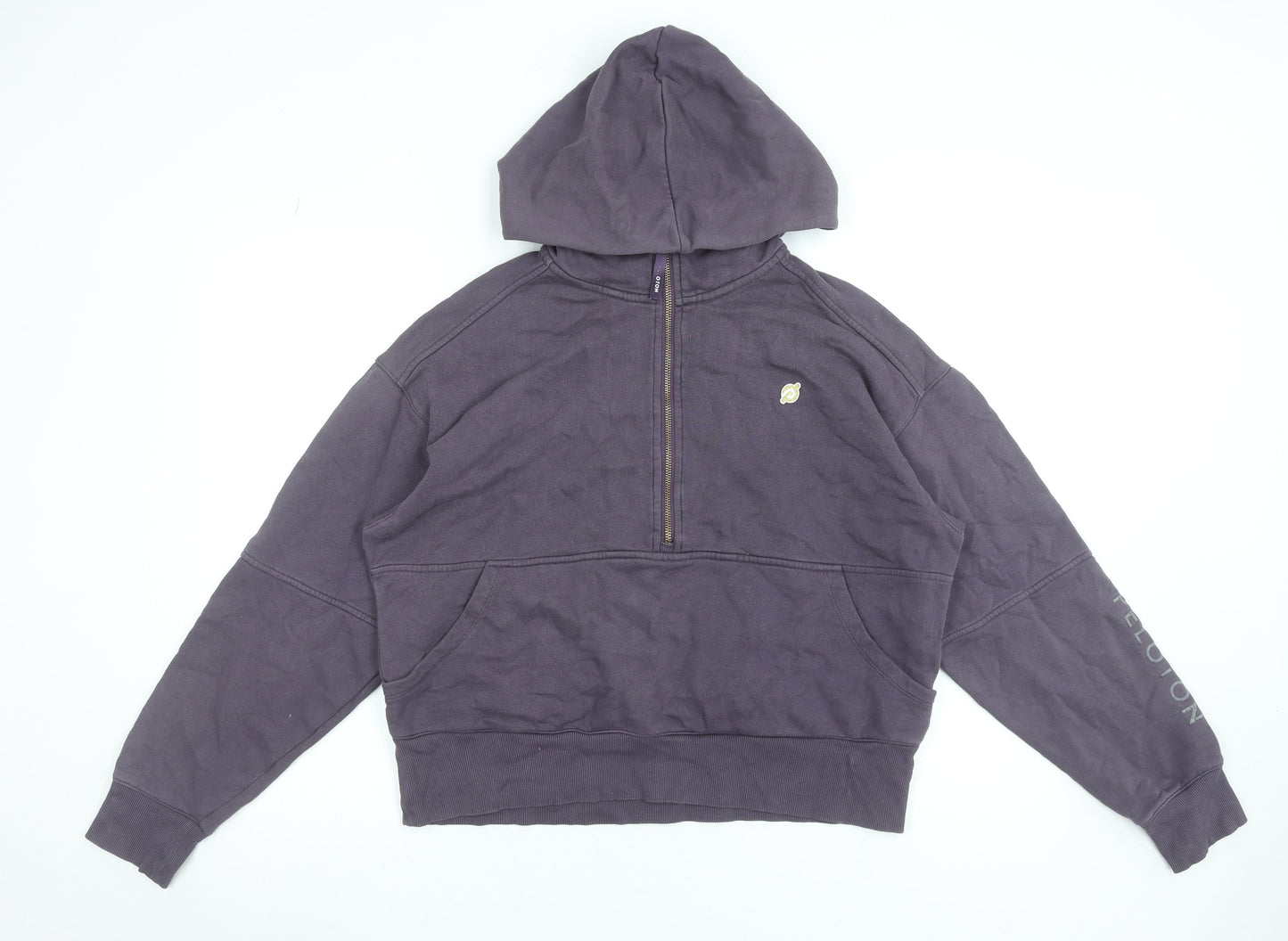 Peloton Women's Purple 1/2 Zip Hoodie Cotton Blend Size M