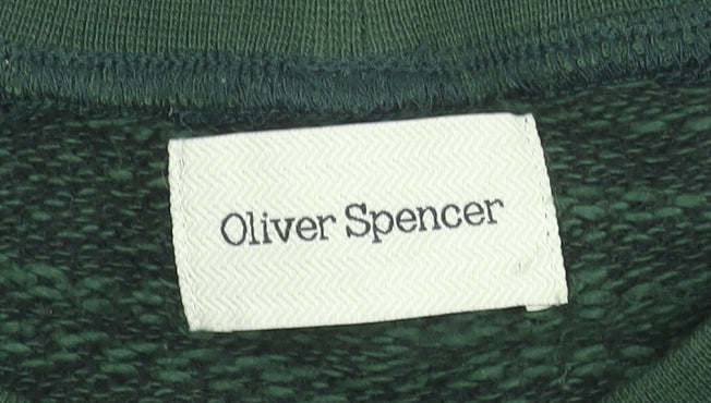 Oliver Spencer Women Green Cotton Viscose Crew Neck Jumper Size M