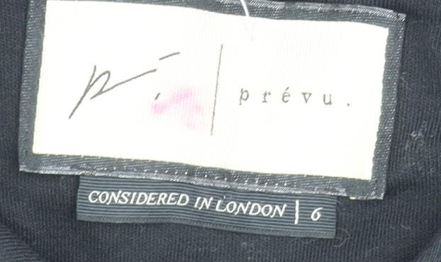 Prévu Women’s Black 100% Cotton Pullover Hoodie Size 6