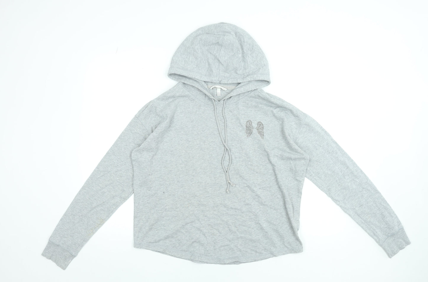 Victoria’s Secret Women’s Grey Sequin Hoodie Size M Pullover Cotton Blend