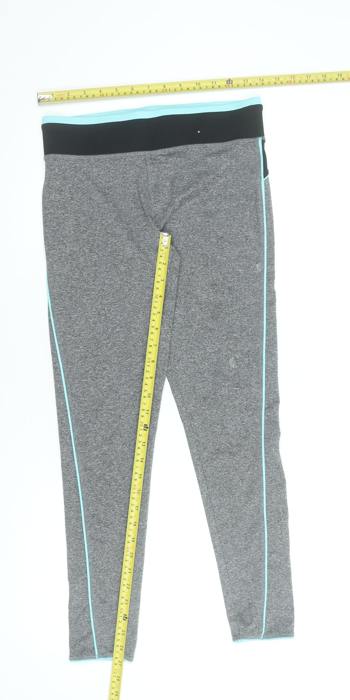 Atmosphere Womens Grey Leggings UK 10 Polyester Elastane Stretch Gym Pants