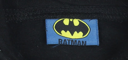 Preloved Batman Boys Black Hoodie 7-8 Years Pullover Graphic Print Sweatshirt - Label