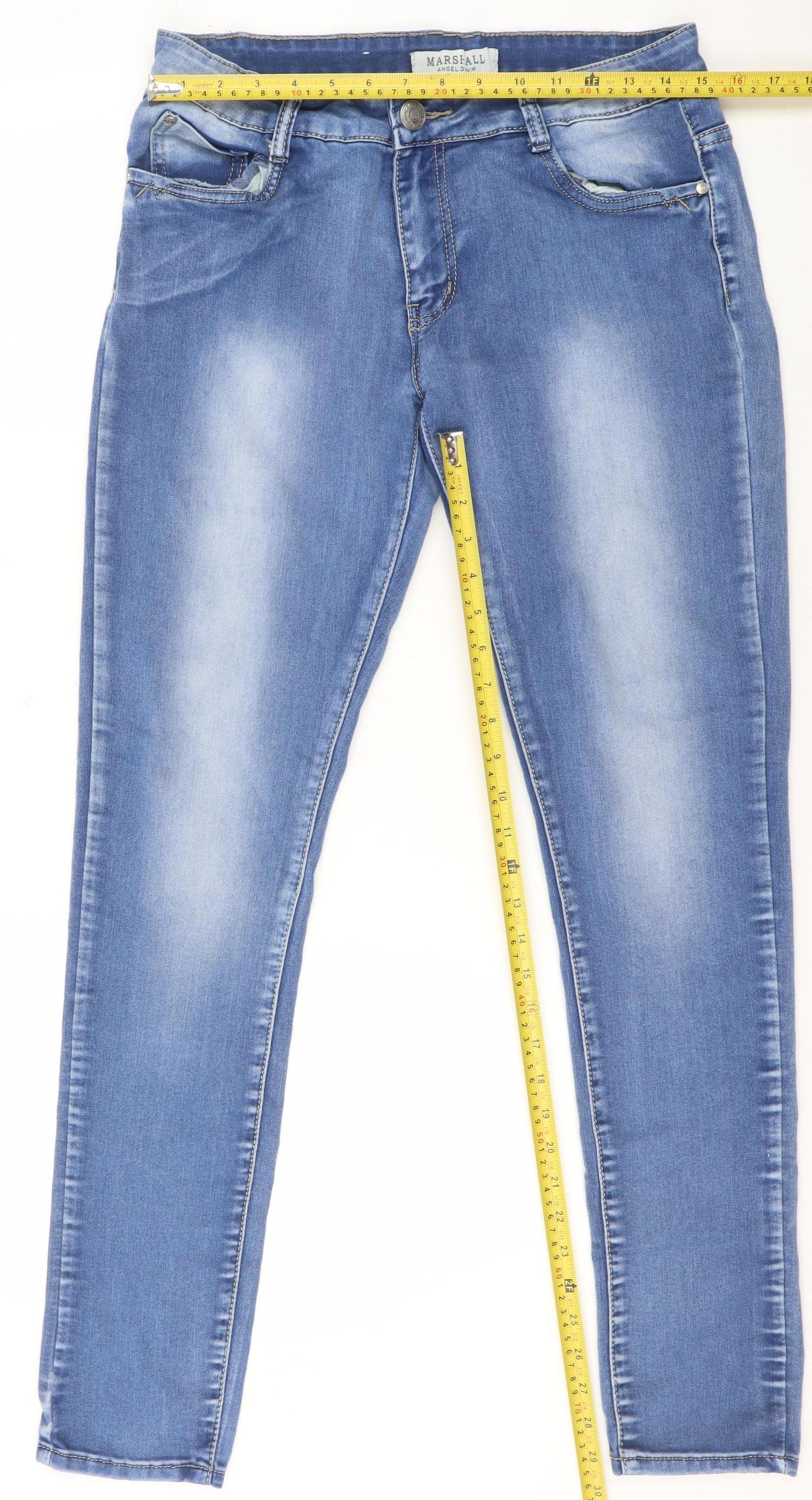 Marshall Angel Denim Women Blue Skinny Jeans Size 2XL Stretch