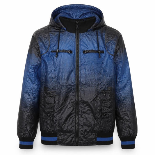 So Cool Boys Blue XL Hooded Windbreaker Jacket with Full Zip Pockets