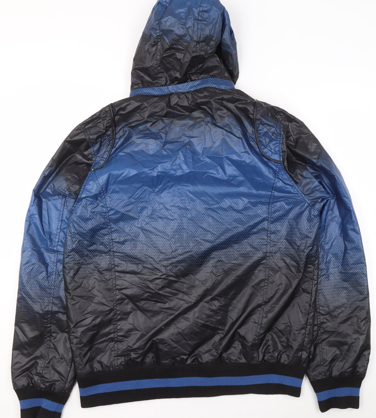 So Cool Boys Blue XL Hooded Windbreaker Jacket with Full Zip Pockets