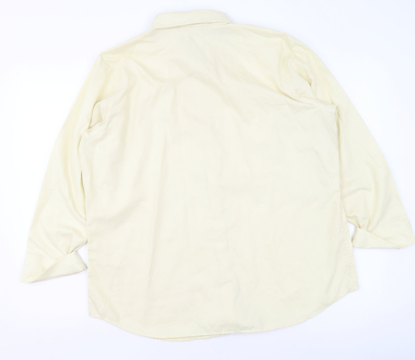 Liz Claiborne Men's Beige Non-Iron Cotton Herringbone Formal Shirt Size 16