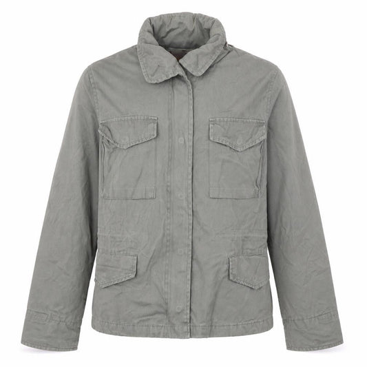 Republic Boys Green Cotton Military Jacket S Mid-Length Casual