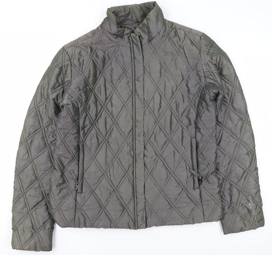 Murphy & Nye Women's Grey Quilted Mid-Length Jacket Size M