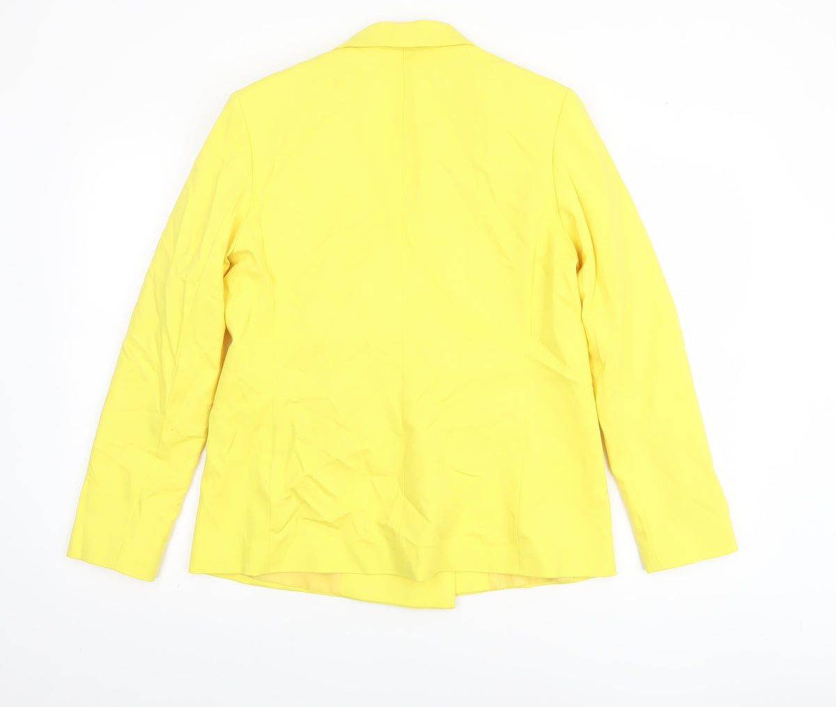 Topshop Womens Yellow Double-Breasted Blazer Size 12 Tailored Jacket