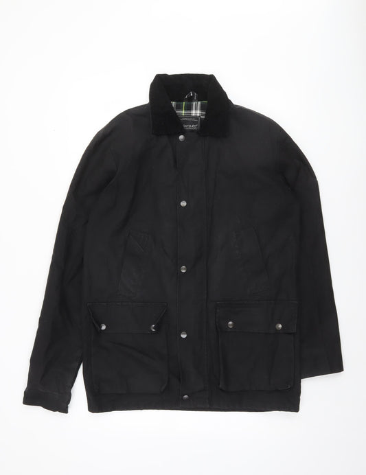 Regatta Men’s Black Waxed Cotton Outdoor Jacket Size S Waterproof Lined