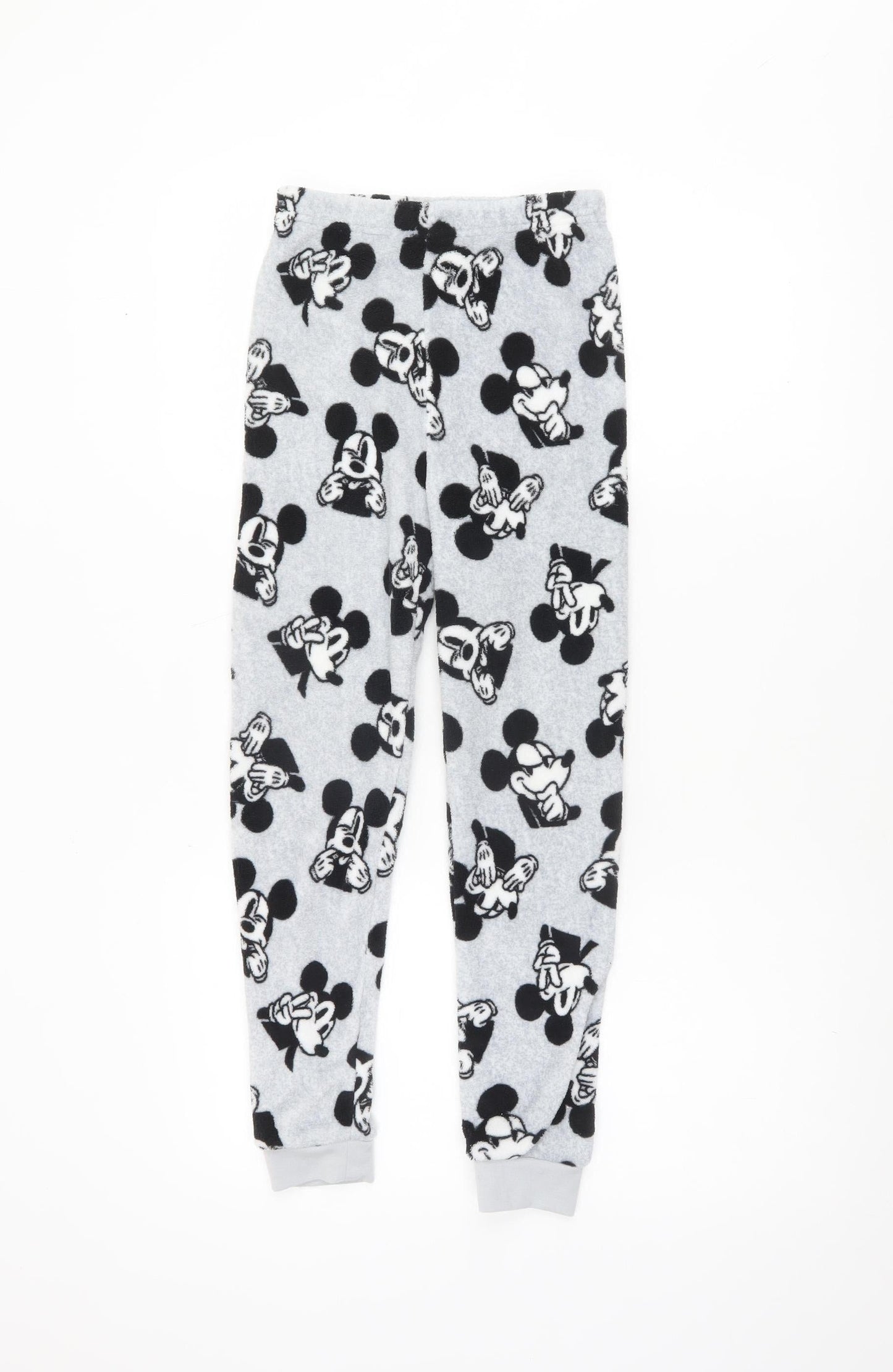 Primark Girls Grey Disney Mickey Mouse Fleece Pyjama Pants 9-10 Years