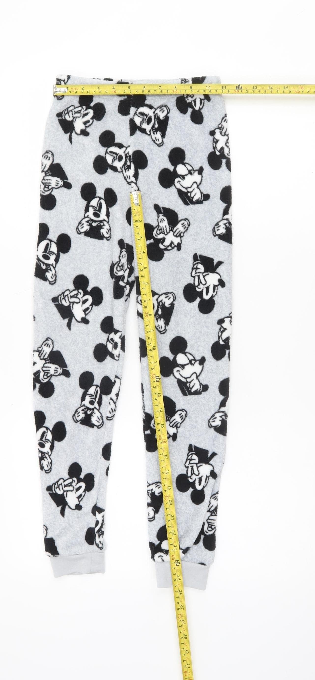 Primark Girls Grey Disney Mickey Mouse Fleece Pyjama Pants 9-10 Years