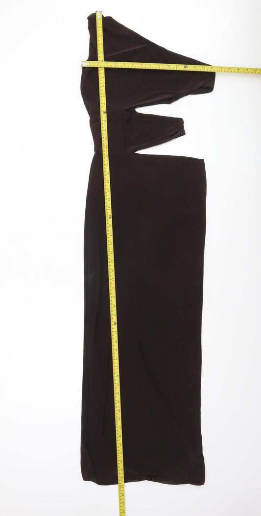 EGO Women’s Brown Long Sleeve Bodycon Maxi Dress Size 4