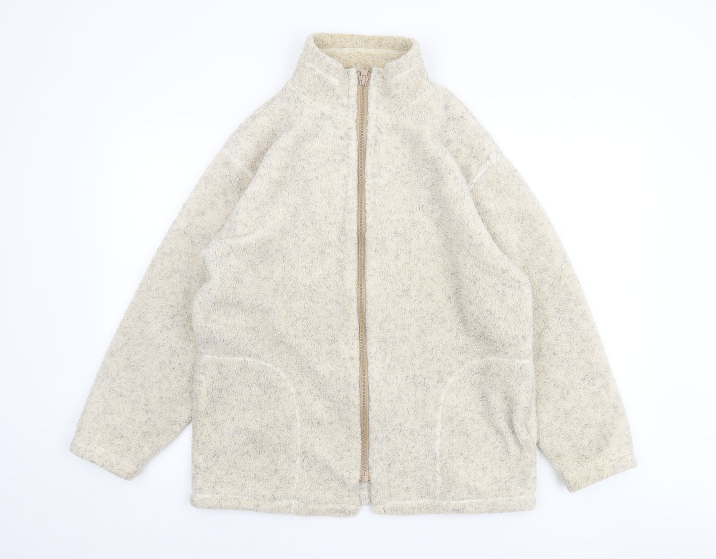 St. Bernard Women’s Beige Fleece Zip Jacket Size 10-12
