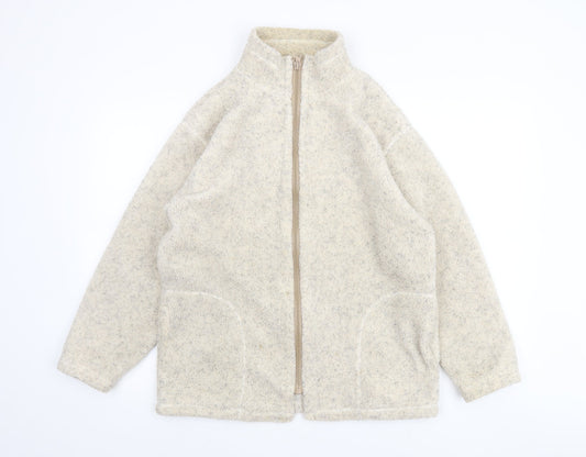 St. Bernard Women’s Beige Fleece Zip Jacket Size 10-12