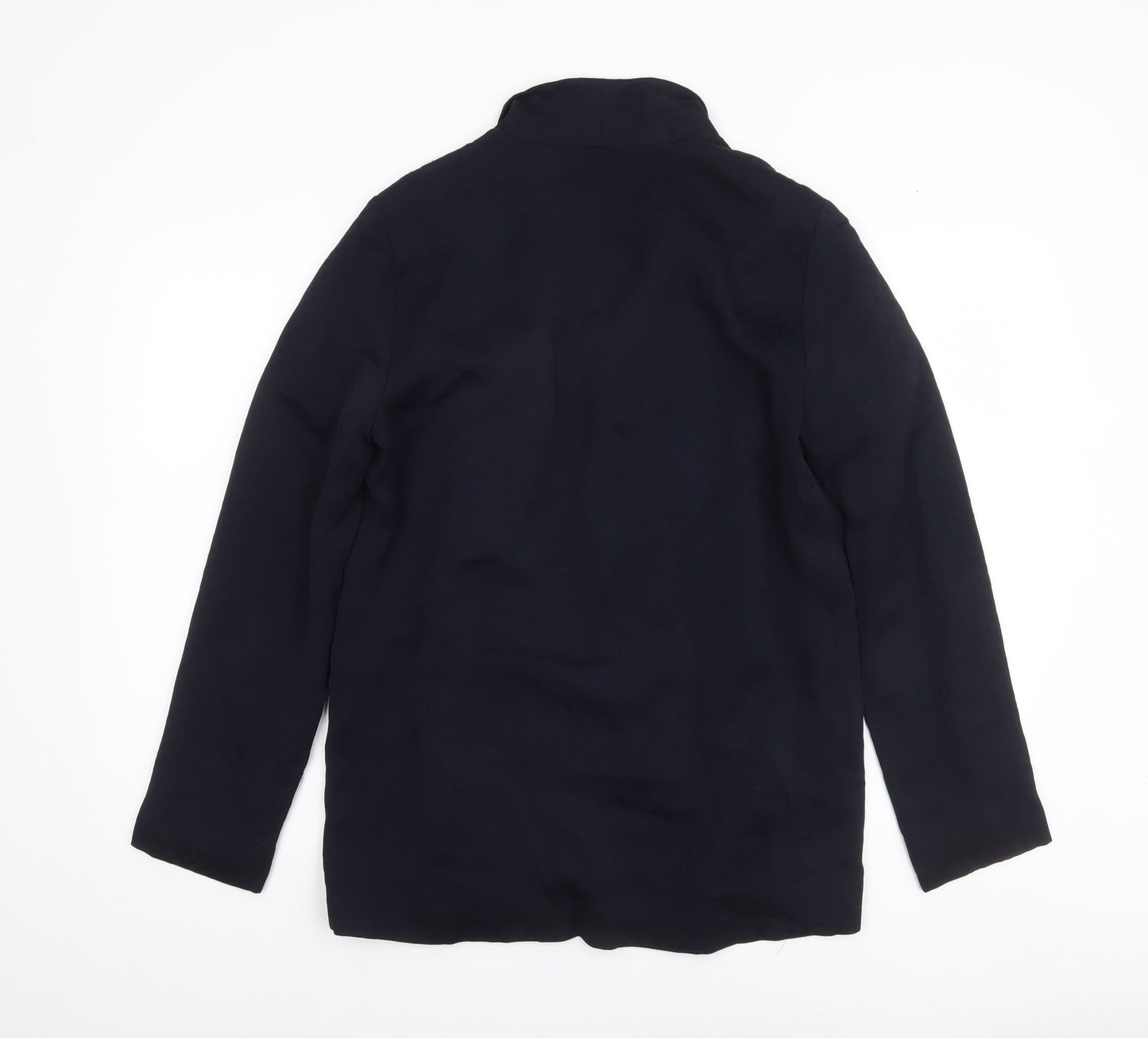 Topshop Womens Blue Double-Breasted Shawl Blazer Size 12