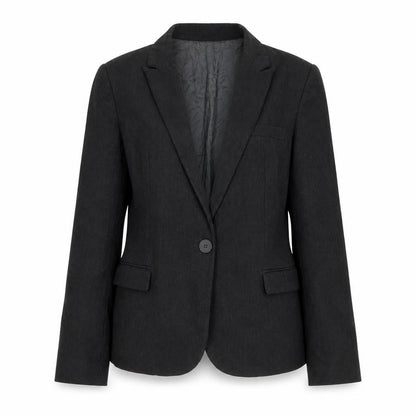 Zara Basic Women Black Size 12 Single-Breasted Blazer