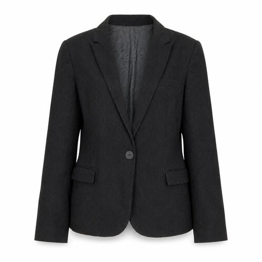 Zara Basic Women Black Size 12 Single-Breasted Blazer